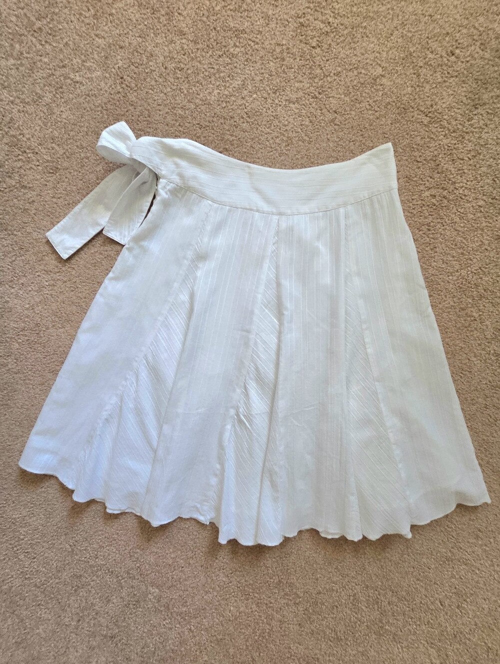 Halogen White Cotton Skirt